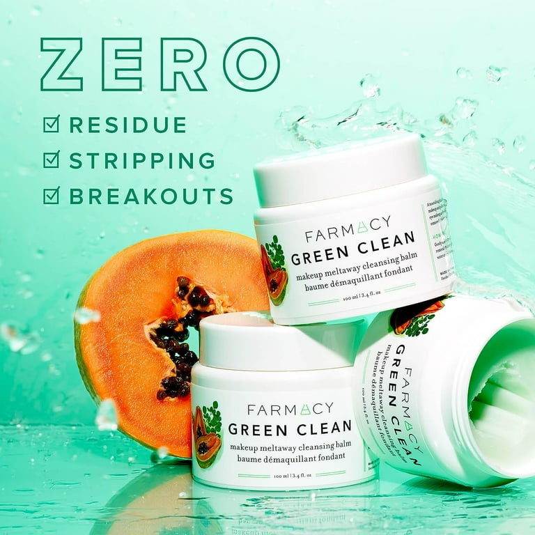 Farmacy Natural Cleansing Balm Green Clean Makeup Remover Balm Effortlessly Removes Makeup SPF 100ml Makeup Cleansing Balm Walmart