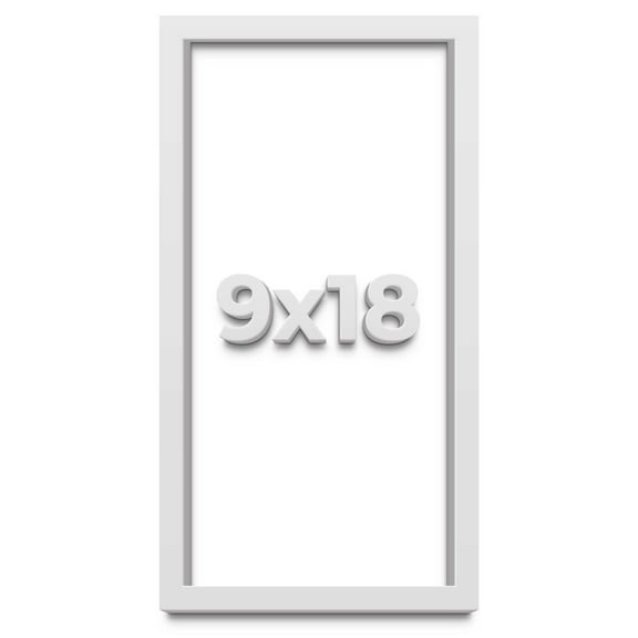 9x18 Shadow Box Frame White | 1 Inches Deep Real Wood Contemporary Shadowbox Display Frame | UV