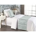 thumbnail image 2 of Trees Bed Runner Set, Naked Branches of Winter Forest Cold Pastel Colors Modern Woods Design, Decorative Bedding Scarf & a Pillow Sham for Hotels Homes, Twin, Coconut and Almond Green, by Ambesonne, 2 of 3