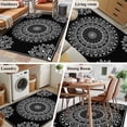 thumbnail image 5 of Black Boho Area Rug 3x5 FT, Non Slip Entryway Bedside Carpet, Retro Farmhouse Neutral Abstract Geometric Washable Soft Floor Carpet Indoor Mat Non-Shedding Throw Rugs for Dorm Kitchen Home Office, 5 of 8