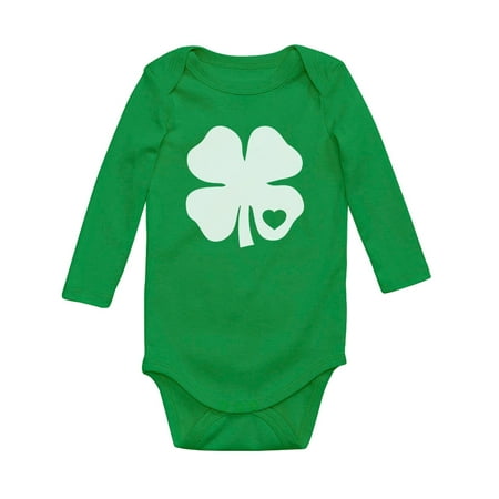 

Tstars Boys Unisex Clover Heart Infant Outfit St Patricks Day Irish Shamrock St Patricks Day Cute Shirts Gift for Boys Irish Shirt Pride Proud Irish Baby Long Sleeve Bodysuit