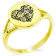 thumbnail image 1 of Stainless Steel Rose Petal Heart Minimalist Oval Top Polished Statement Ring, 1 of 1