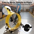 thumbnail image 4 of Industrial Drum Fan 30", High Velocity, 8520 CFM, 3-Speed, Heavy Duty Metal Fan for Commercial, Factory(Yellow+Black), 4 of 7