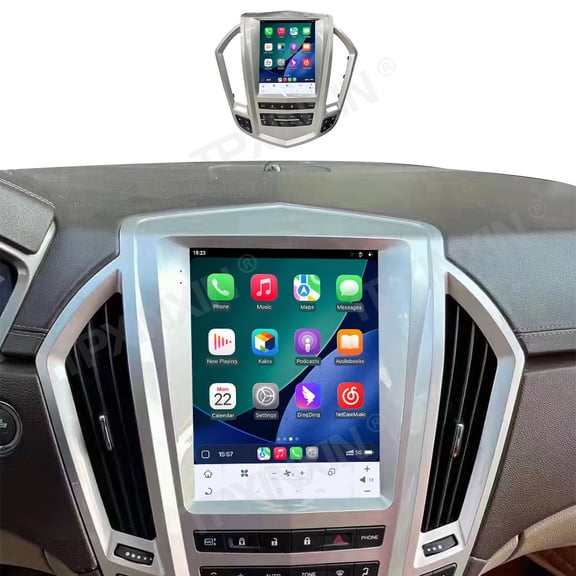 TPXINXIN 10.4 inch Android 14 Car Radio Carplay for Cadillac SRX 2009-2012 Auto Multimedia GPS Navigation Tape Recorder Headunit DSP