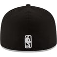 thumbnail image 4 of Men's New Era Black New York Knicks Black & White Logo 59FIFTY Fitted Hat, 4 of 6