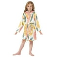 thumbnail image 6 of FORMRS Niños Bathrobe Unisex Hooded Robe Soft Plush Pajamas Sleepwear, Size 2-3T, Candy Lemon Slices, 6 of 7