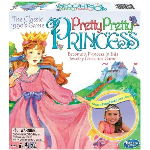 Pretty Pretty Princess Game Jewelry Dress Up Board Game 1990's Classic Toy Tiara Necklaces