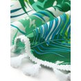 thumbnail image 5 of INSPIRE CHIC Boho Floral Skirts for Women's Tie Side Knot Tassel Slit Beach Mini Skirt M Green, 5 of 6
