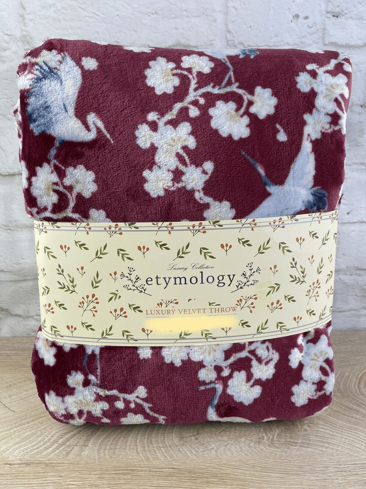 Mythology Luxury Velvet Throw, 50×70, Burgundy