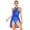 Royal Blue, variant on CHICTRY Womens Chiffon Ruched Top Bodice Ballet Lyrical Leotard Strappy Back Dance Dress Dark Purple M