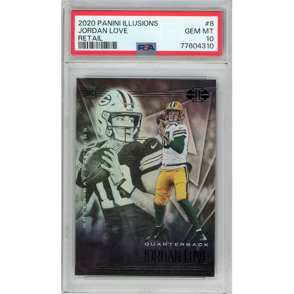 Graded 2020 Panini Illusions Jordan Love #8 Retail Rookie RC Football Card PSA 10 Gem Mint