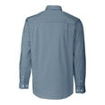 thumbnail image 3 of Men's Cutter & Buck Navy Detroit Lions Easy Care Stretch Gingham Big & Tall Long Sleeve Button-Down Shirt, 3 of 3