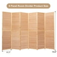 thumbnail image 6 of JVVMNJLK Room Divides Folding Privacy Screens, 6FT Bamboo Room Divider Wall Screen, Partition Room Dividers for Room Separation 6 Panel Hand Made Mesh Woven Wall Divider Panel, Brown, 6 of 6