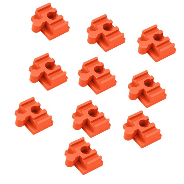 QualitChoice 10Pcs Wood Train Track Adapter for Kits Building Building Toy Set Stem Games Orange Orange
