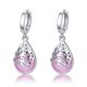 thumbnail image 3 of Pendientes de moda con forma de ojo de gato y luz de luna, con gotas de agua, de cristal de diamante y clip para la oreja, material de vidrio de calidad, estilo artístico versátil, 3 of 6