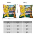 thumbnail image 2 of Simpsons Square Pillow Case Pillow Holder Soft Decorative Pillow Sham Cushion Cases Pillowcase 18"X18", 2 of 7