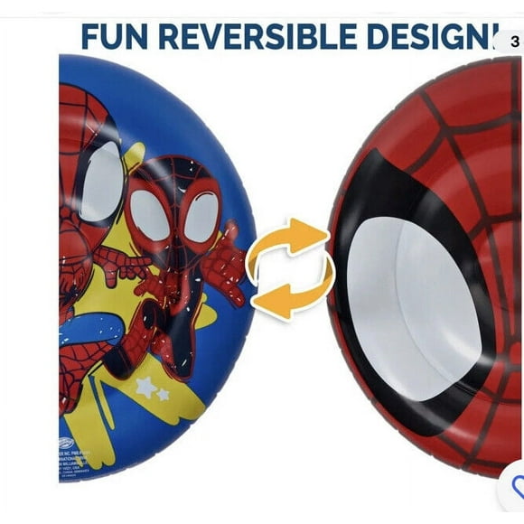 Swimways Marvel Spidey Reversible Boat, Inflatable Pool Floats & Kids Pool To...