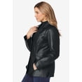 thumbnail image 3 of Jessica London Women's Plus Size Leather Blazer, 3 of 6