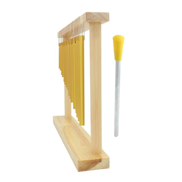 20 Bar Chime Chimes Instrument, Single Row Table Top Wind Chime, 20 Bars Musical Percussion Instrument with Mallet for Ornament Classroom Office Decoration, Kids Educational Gift