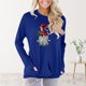 thumbnail image 2 of Camisas Navideñas Para Mujer, Camisetas de Manga Larga, Blusa Pulóver Fruncida de Cuello Redondo Con Estampado de Moda Erógena Informal Odeerbi ODB201923, 2 of 5