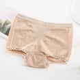 thumbnail image 2 of Gibobby Calzoncillos para mujer paquete de ropa interior para mujer, bragas de algodón, bragas de Bikini elásticas suaves, bragas con adornos de encaje(Beige,Talla única), 2 of 4