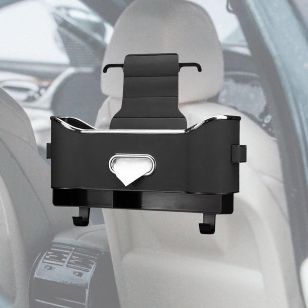 Caja de almacenamiento para asiento trasero,Organizador colgante para asiento trasero con reposacabezas,con diseño de partición,Caja de almacenamiento Negro