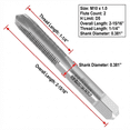 thumbnail image 2 of Accusize 15pcs M10X1.0 H.S.S. Metric Spiral Point Taps, Plug Style, Fully Ground, 2 Flutes, SPT-10M-10x15, 2 of 11