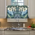 thumbnail image 2 of Yayeee Kitchen Curtains Tier Pair Light Filtering 27"x36" Rod Pocket Short Cafe Window Panel, Retro Tree, 2 of 7
