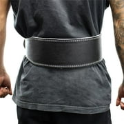 Shelter 253-XL 6 in. Last Punch Leather New Split Weight Lifting Body Building Belt Gym Fitness, Black - Extra Large