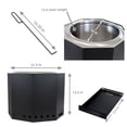 thumbnail image 5 of Sunnydaze 21.5" Octagon Wood-Burning Black Finish Steel Smokeless Fire Pit with Poker, 5 of 10
