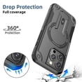 thumbnail image 3 of TYJKeJi Case with Holder Stander Kickstand Drop Resistant Shockproof Case For iPhone 16 Pro (6.3inch), 3 of 7
