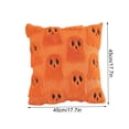 thumbnail image 3 of Gumesh Halloween Decor Throw Pillow Covers-18x18 Inches Ivory Cute Ghost Hugging Pumpkin, Plush Soft for Spooky Season & Cozy Fall Decor, 3 of 7