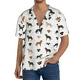 thumbnail image 3 of Xecao offers the Labrador Retriever Dog for Men's Casual Short-sleeved Shirt, a button-up collared shirt with a pocket, perfect for beach vacations and yacht travel in the XX-Large size., 3 of 7