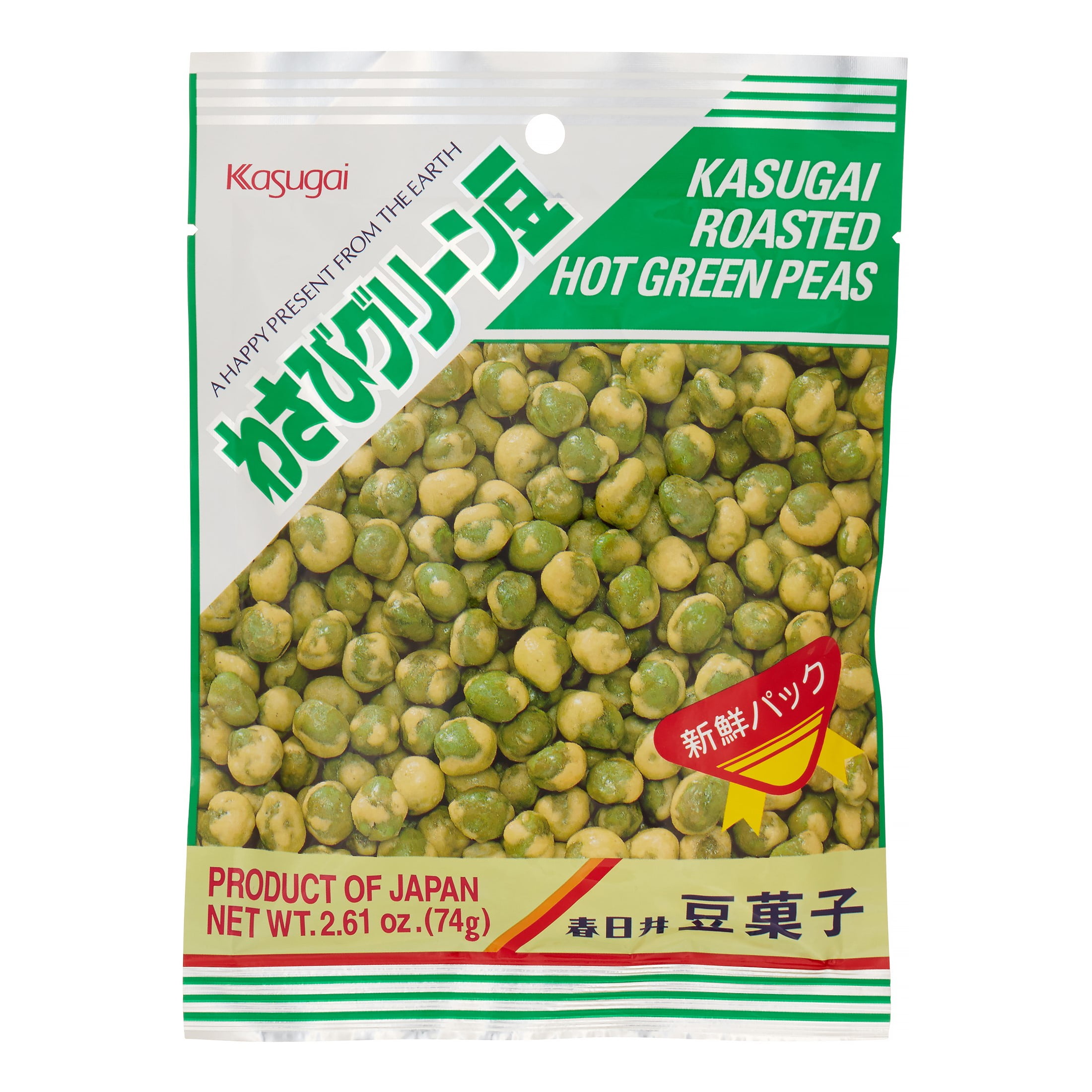 Kasugai Roasted Hot Green Peas, 3.1 Oz.