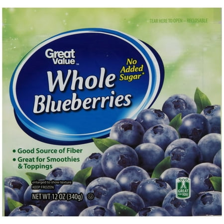 Great Value Whole Blueberries, 12 oz