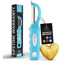 Zulay Kitchen Professional Stainless Steel Veggie Peeler, Light Blue