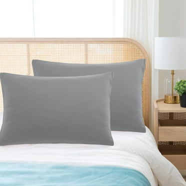 PiccoCasa Piccocasa 1800 Series Brushed Microfiber Pillowcases Set of 2, Deep Grey King(20"x36")