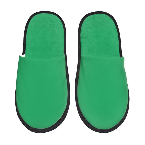 Fotbe Forestgreen Pantuflas Peludas para Mujer con Estampado, Zapatillas de Peluche, Zapatos de Invierno para Casa, Uso Interior y Exterior-Large