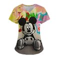 thumbnail image 3 of Ropa de hospital de bolsillo de Disney para mujer, uniforme de enfermera, camisetas para mujer, camisetas de Mickey para mujer 2023, camisetas con cuello en V, camisetas de Minnie Mouse, 3 of 5