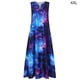 thumbnail image 5 of Sonducket Vestido de mujer Estampado estrellado Ropa de verano Algodón Sin mangas Estampado maxi Vestido de verano Vestidos azul 4XL, 5 of 6