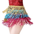 thumbnail image 4 of Premium Sequin Hip Tassel Boho Belly Dance Belt Mujeres Fringe Costume Decor Oro jinwen Bufanda de danza del vientre para mujer, 4 of 6