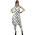 thumbnail image 1 of Moomaya Designer Printed One Shoulder Bell Sleeve Kurti w/ Pants Ethnic Clothing Sets For Women, 1 of 7