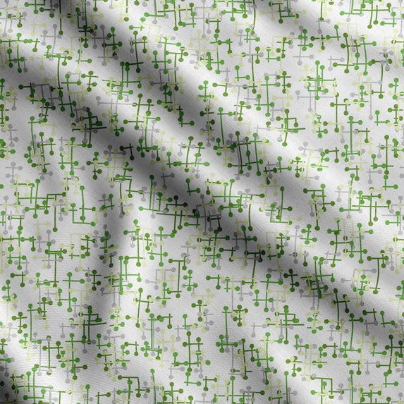Soimoi Texture Printed, Poly Canvas Fabric Decor Sewing Fabric By The Yard- 56 Inch WideDecorative Fabric For Curtains Tote bags-Green