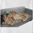 thumbnail image 6 of Queen Soft Flannel Fleece Blanket, Crowns Pattern Vintage Design Coronation Imperial Kingdom Nobility Theme, Cozy Plush for Indoor and Outdoor Use, 50" x 70", Grey Yellow Vermilion, by Ambesonne, 6 of 6