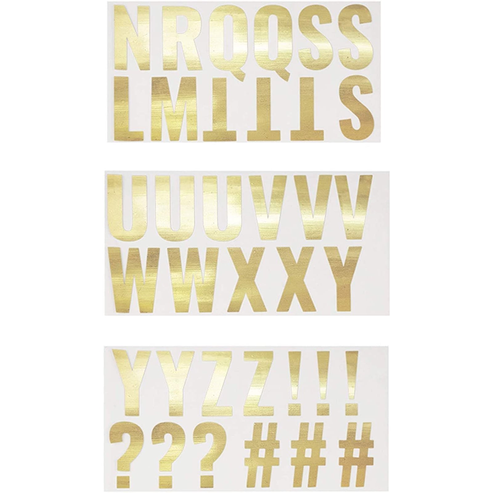 500pcs Large Letter Stickers Gold Big Font Alphabet Letter Number Stickers  2.5 inch Self-Adhesive Capital Letter Decal Stickers for Bulletin Board