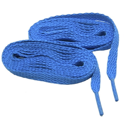 

27 Inch 69 cm Bright Neon Blue proATHLETIC flat 8mm Chucks style sneaker shoelaces -(2 Pair Pack)