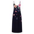 thumbnail image 4 of Ovzne Robes pour Femmes Robe d'Été Robes d'Été pour Femmes Imprimé Sans Manches Col Rond Robe Décontractée Robes Grande Taille Robe Maxi Imprimée Liquidation, 4 of 5