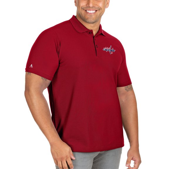 Men's Antigua Red Washington Capitals Big & Tall Legacy Pique Polo