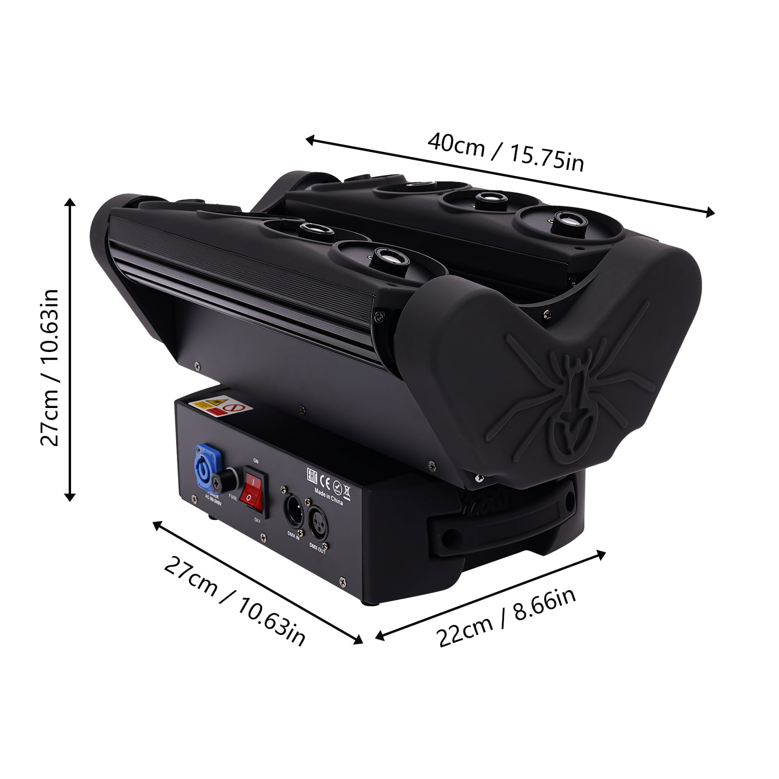 Wildnix Stage Moving Head Light, DMX512 Control, LED Laser Lamp, Rotatable for Concerts, Theaters, and Corporate Events
