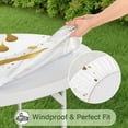 thumbnail image 5 of White Marble Gold Spot Pattern Round Fitted Tablecloth with Elastic Edge,Dining Table Cover Waterproof,Outdoor Round Tablecloth for Camping,Dining,Indoor and Outdoor, 5 of 7